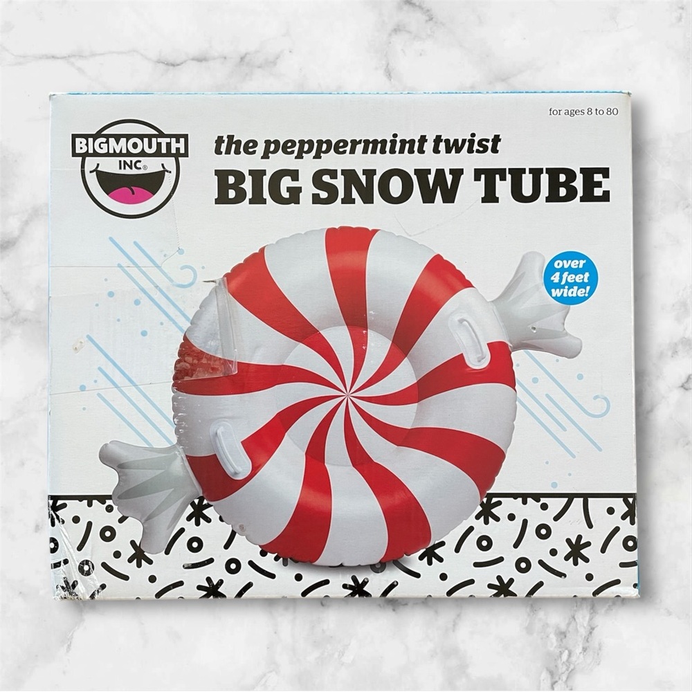 BIGMOUTH | ‘The Peppermint Twist’ Big Snow Tube Inflatable Sled